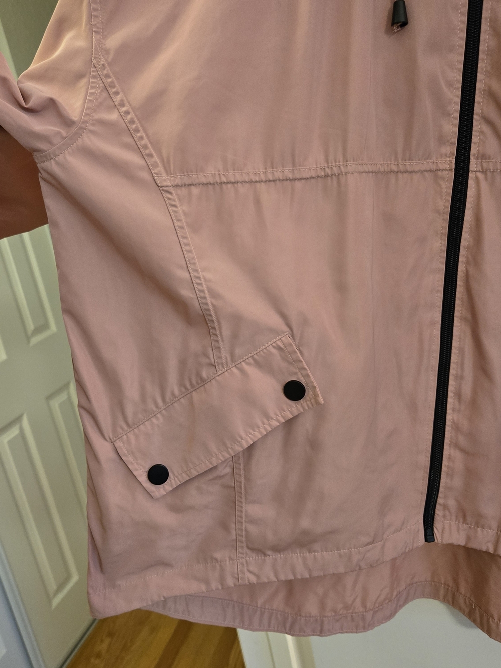 Chico's Hooded Windbreaker Utility Jacket Blush Pink - Picture 7 of 7